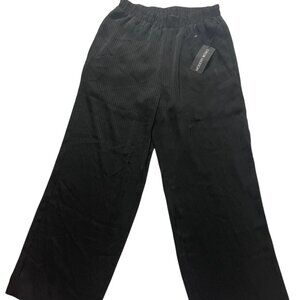 Modern Works. Women's dress pants with a striped fabric design. Black size S.